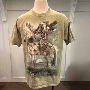 The Mountain Earthy Warrior Graphic Tee 2005 Size XL